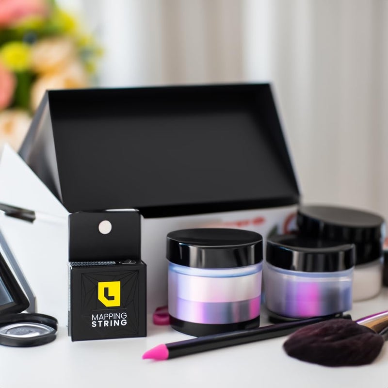LIUDEX Pre-Inked Eyebrow Mapping String â€“ an Essential Cosmetic Tool for Microblading and Waxing; Effective and Easy-to-Use Black Ink Eyebrow Thread Brow Marker for Flawless Perfection - Image 4